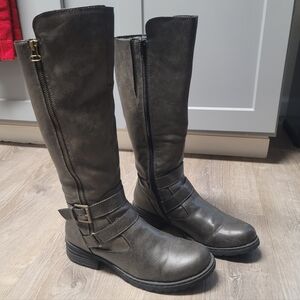 B.O.C. Women's Knee-High Boots Dark Gray Gradient